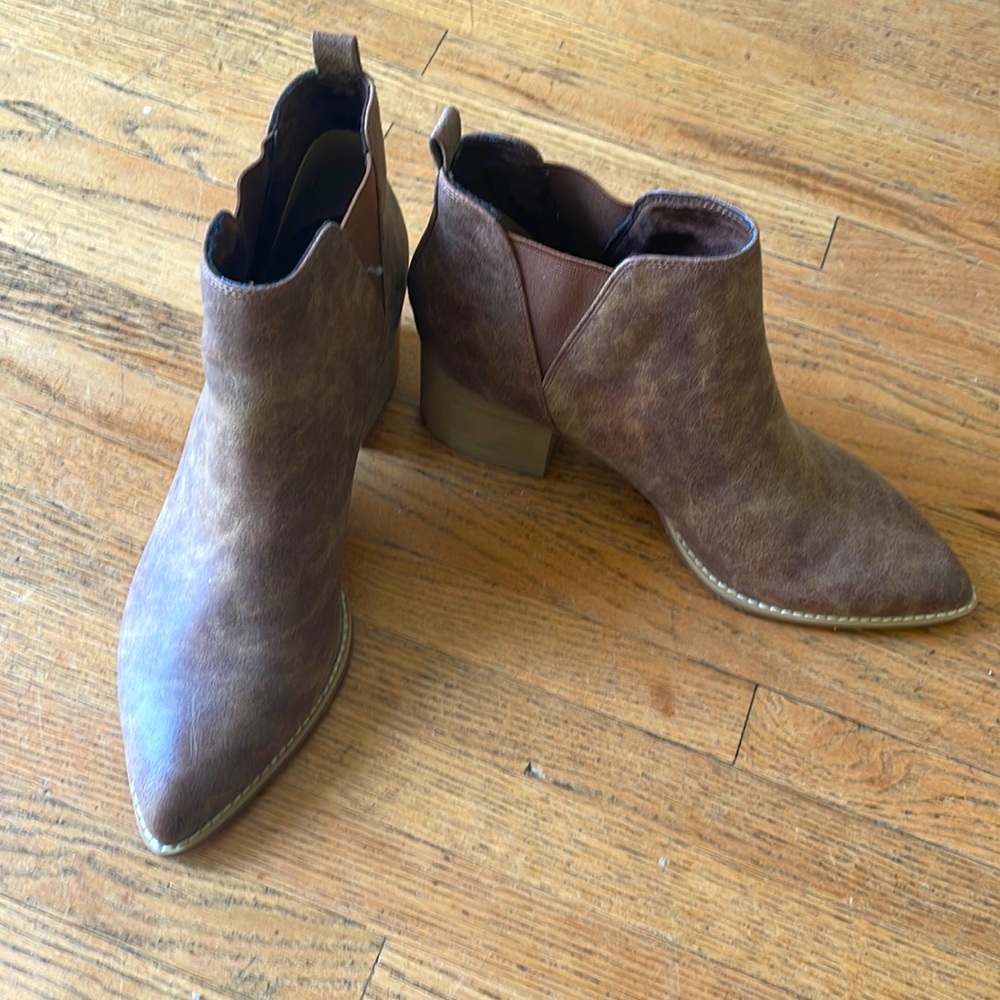 Vegan leather BC heeled booties